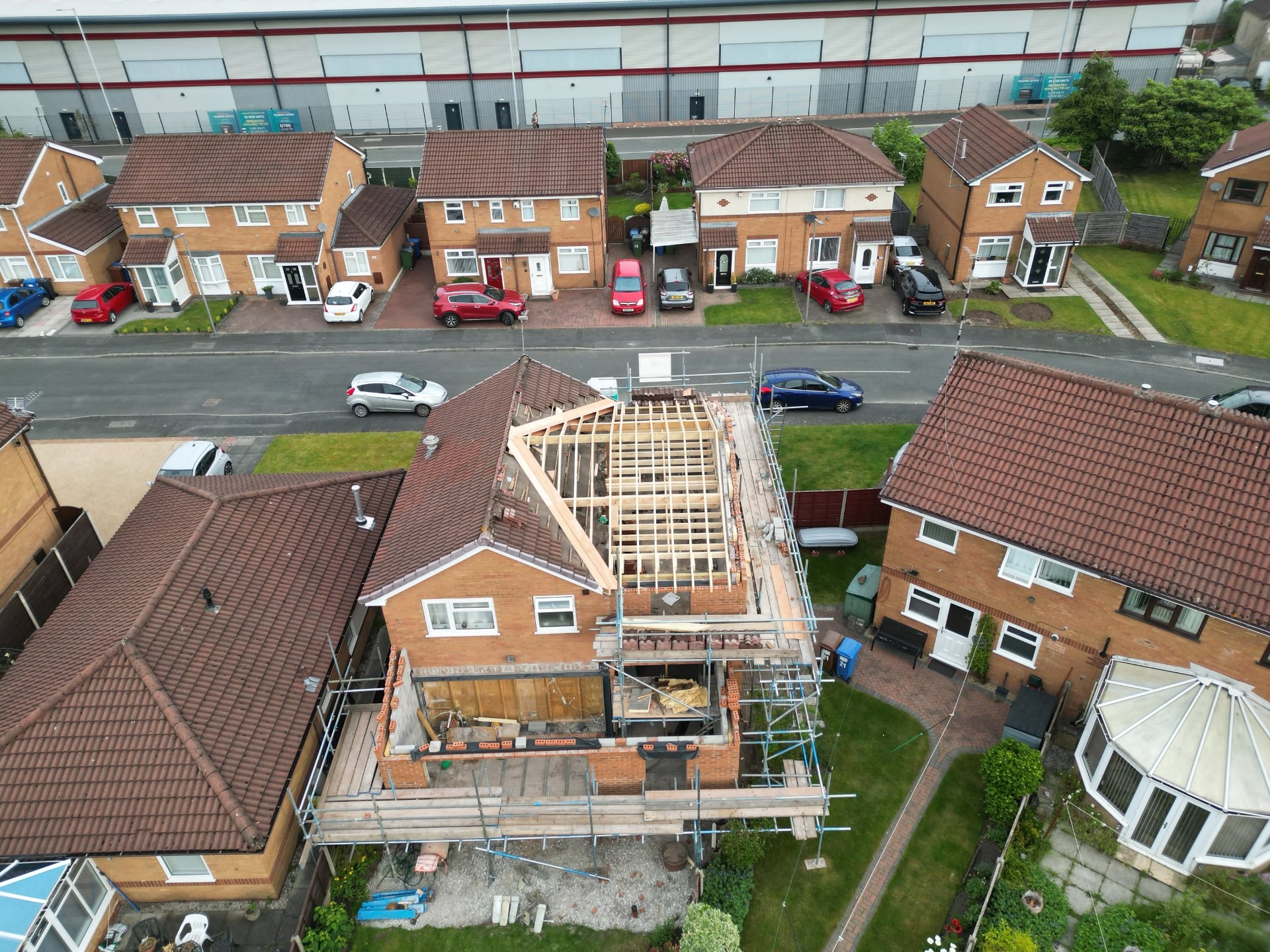 Cut-roof timber framework on a Greater Manchester loft conversion